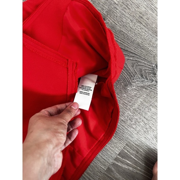 Bagatelle Red Vest Sleeveless Women Button Up Lined Orange Small Office Work - Picture 3 of 9